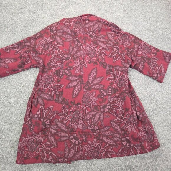 Bryn Walker Margo Coat Cardigan Womens Large Bamboo Organic‎ Floral Lagenlook - Picture 9 of 13